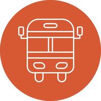 School Bus Line Multicircle Icon vector