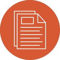 Document Line Multicircle Icon vector