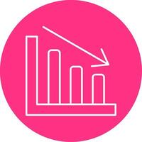 Line chart Line Multicircle Icon vector