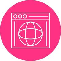 Browser Line Multicircle Icon vector