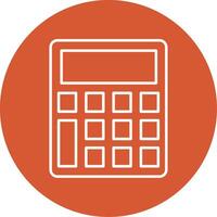 Calculator Line Multicircle Icon vector