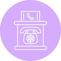 Telephone Booth Line Multicircle Icon vector