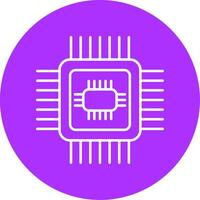 Cpu Line Multicircle Icon vector