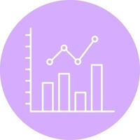 Bar Chart Line Multicircle Icon vector