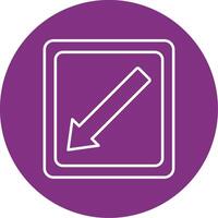 Diagonal Arrow Line Multicircle Icon vector
