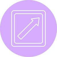 Arrow Upper Right Line Multicircle Icon vector