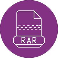 rar línea multicírculo icono vector