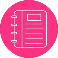 Note Book Line Multicircle Icon vector
