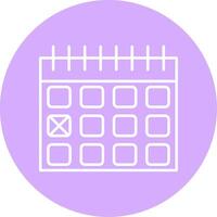 calendario fecha línea multicírculo icono vector