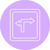 Turn Direction Line Multicircle Icon vector