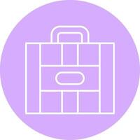 Suitcase Line Multicircle Icon vector