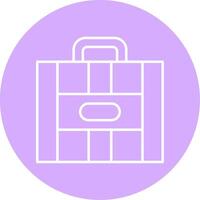 Suitcase Line Multicircle Icon vector