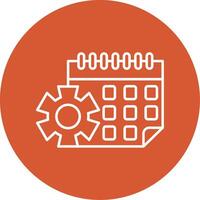 Calendar Line Multicircle Icon vector