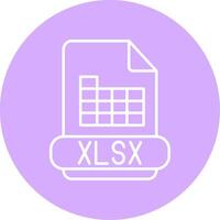 Xlsx Line Multicircle Icon vector