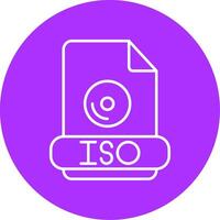 Iso Line Multicircle Icon vector