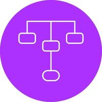 Hierarchical Structure Line Multicircle Icon vector