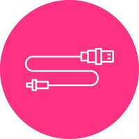 Usb Connector Line Multicircle Icon vector