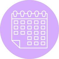 Calendar Line Multicircle Icon vector