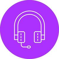 Headphones Line Multicircle Icon vector