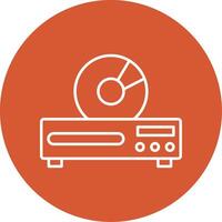 Dvd Player Line Multicircle Icon vector