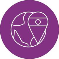 Location Line Multicircle Icon vector