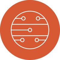 Mars Line Multicircle Icon vector