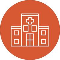 Hospital Line Multicircle Icon vector