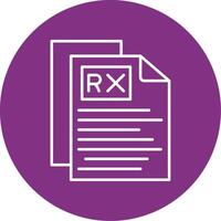 rx línea multicírculo icono vector