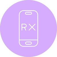 rx línea multicírculo icono vector