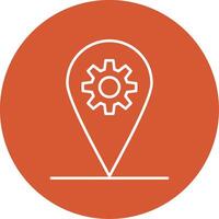 Localization Line Multicircle Icon vector