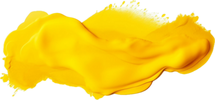 AI generated yellow watercolor stain png
