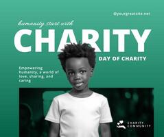 charity social media template post