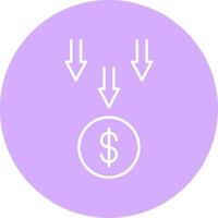 Bankruptcy Line Multicircle Icon vector
