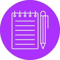 Notebook Line Multicircle Icon vector