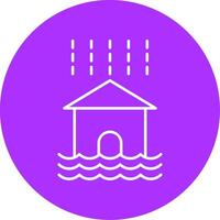 Flood Line Multicircle Icon vector