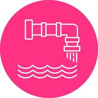 Water Pollution Line Multicircle Icon vector