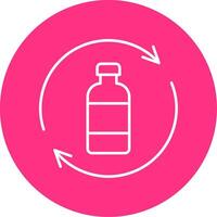 Bottle Recycling Line Multicircle Icon vector