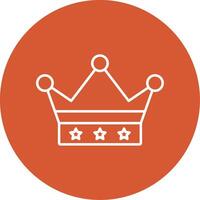 Crown Line Multicircle Icon vector