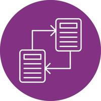 File Sharing Line Multicircle Icon vector