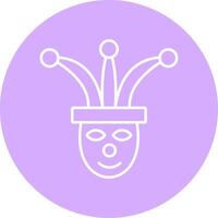 Jester Line Multicircle Icon vector