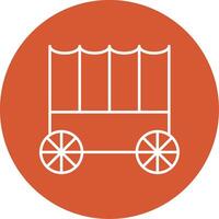 Carriage Line Multicircle Icon vector