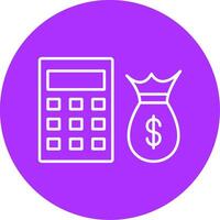 Accounting Line Multicircle Icon vector