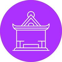 Pavilion Line Multicircle Icon vector