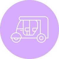 Rickshaw Line Multicircle Icon vector