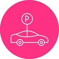 Parking Line Multicircle Icon vector