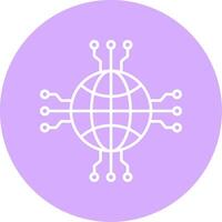 Network Line Multicircle Icon vector