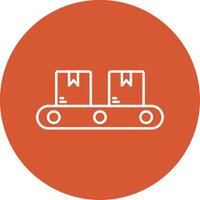 Packing Line Multicircle Icon vector