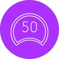 Speed Limit Line Multicircle Icon vector