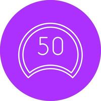 Speed Limit Line Multicircle Icon vector