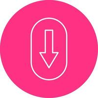 Scroll Down Line Multicircle Icon vector